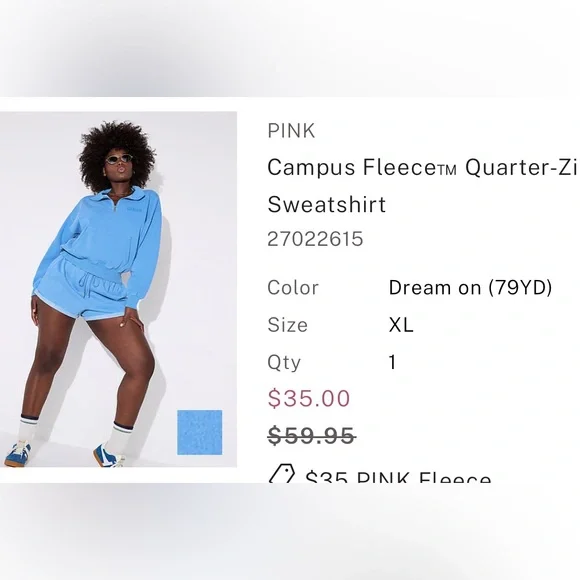 Dream On PINK Campus Sweatshirt Set - Picture 9 of 9